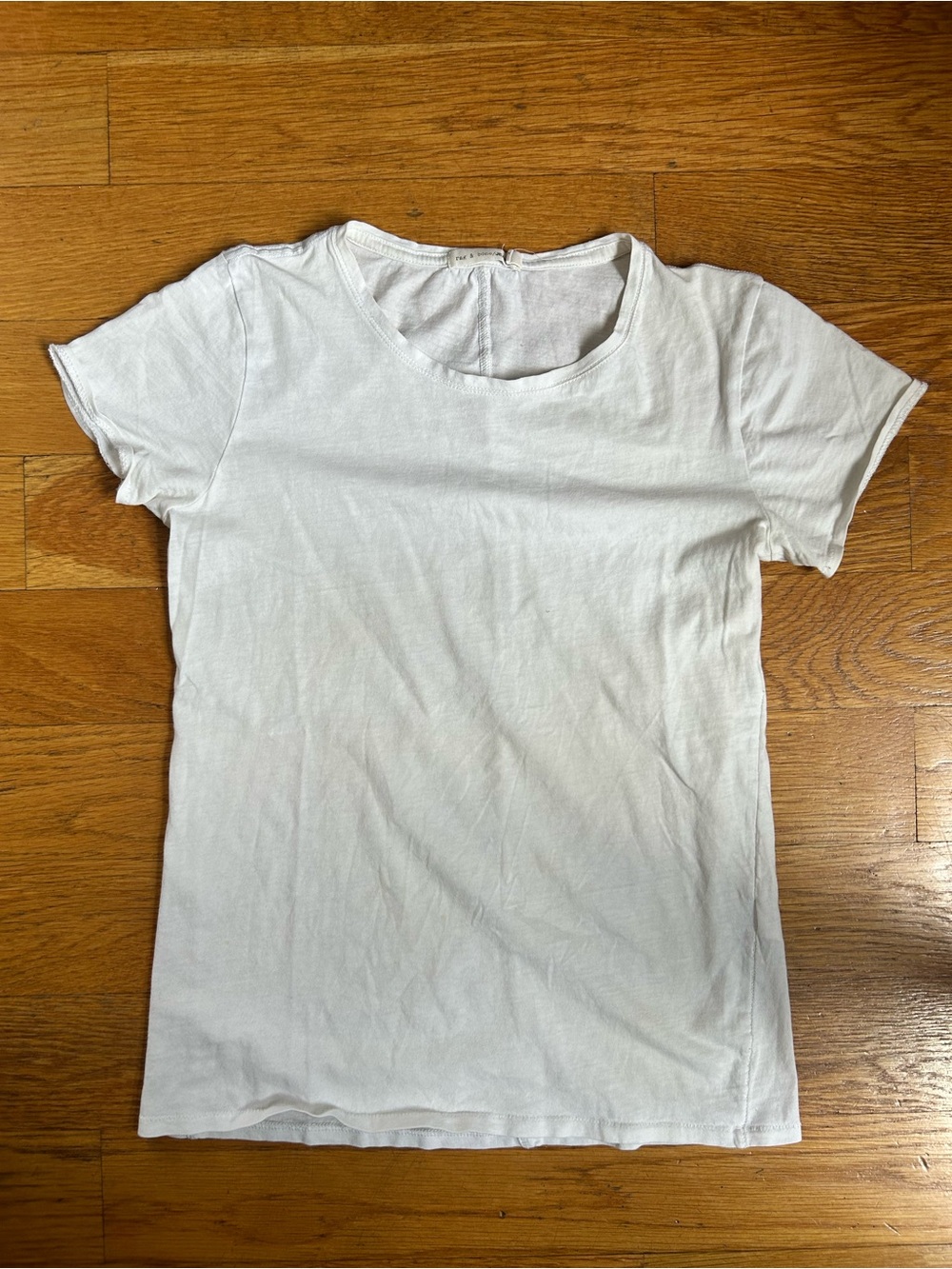 rag & bone/JEAN womens white cotton jersey crew neck short sleeve tee XS